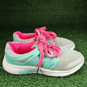 Athletic Works Sneakers Kids 13 Grey Teal Pink GMAW28DP010 Running Shoes Gym